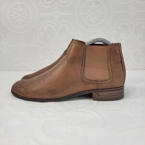 Frye MALLORY Brown Leather Chelsea Ankle Boot Pull On Booties Size 8.5